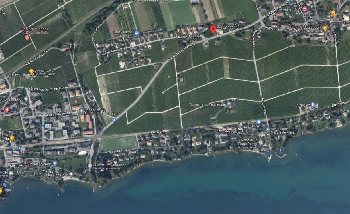 Map Perroy · Lake Geneva